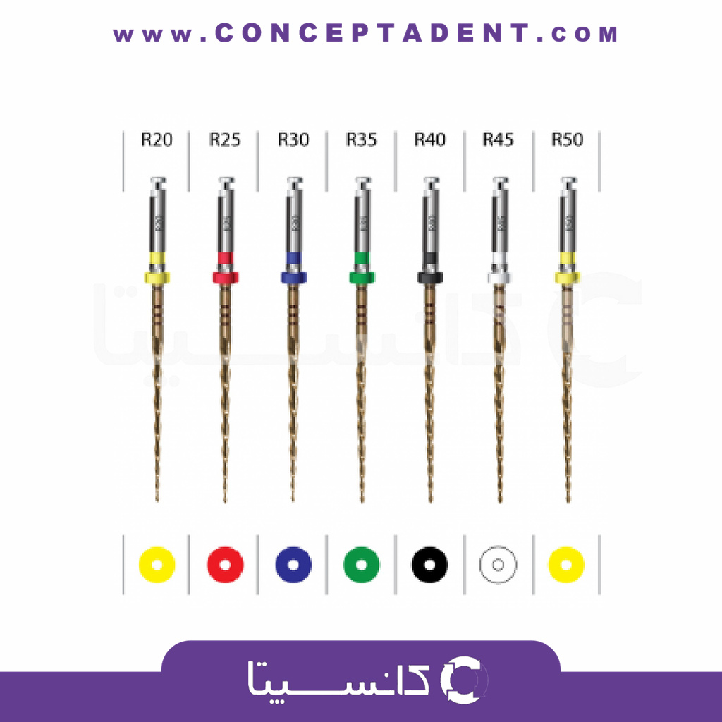 فایل روتاری رسیپروکال طلایی 25mm – Expert Gold Reciprocal Rotary File