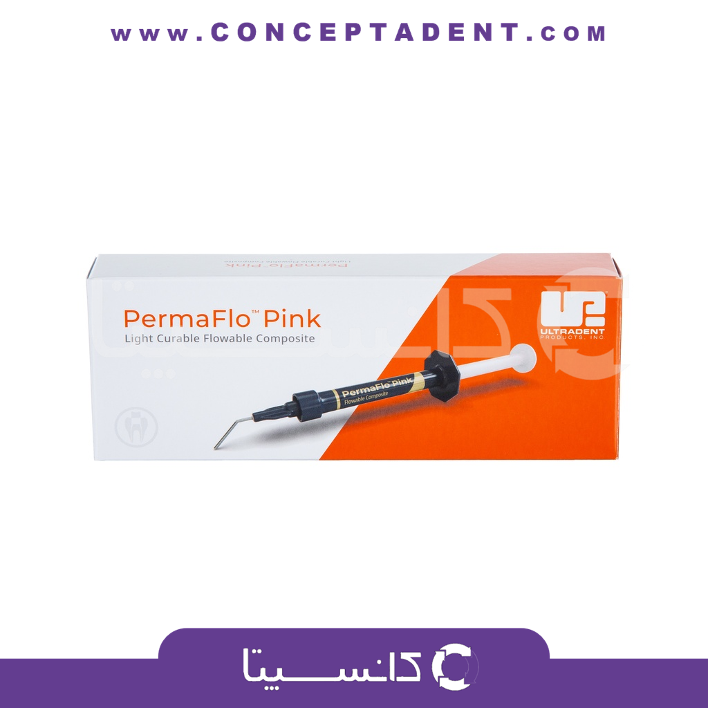 کامپوزیت پرمافلو رنگ لثه Perma Flo PINK برند الترادنت – Perma Flo PINK Gum Color Composite Ultradent