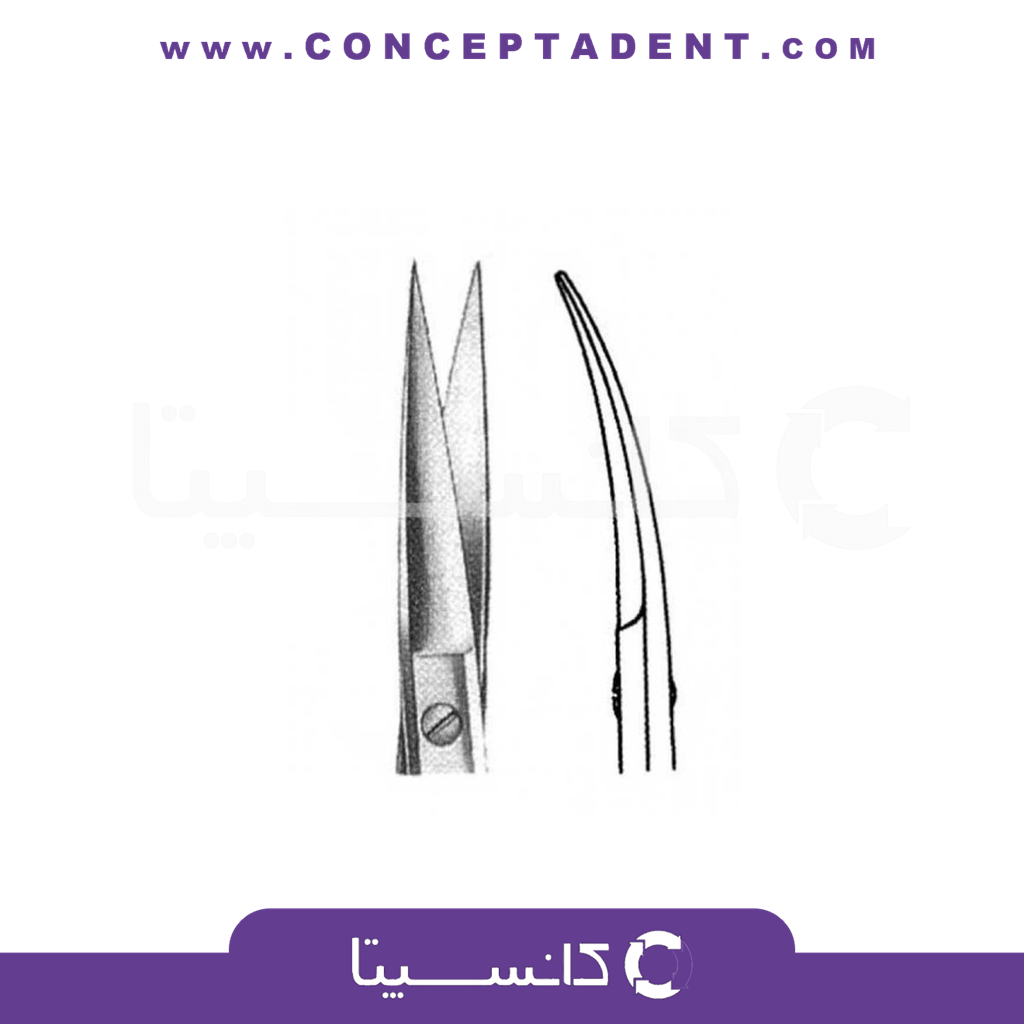 قیچی اریس سر کج 11.5cm – Iris Scissors