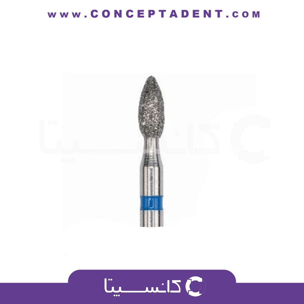 فرز الماسی مدل شعله شمعی پهن توربین فرم 257 – Dental Diamond Burs Pointed Football 368