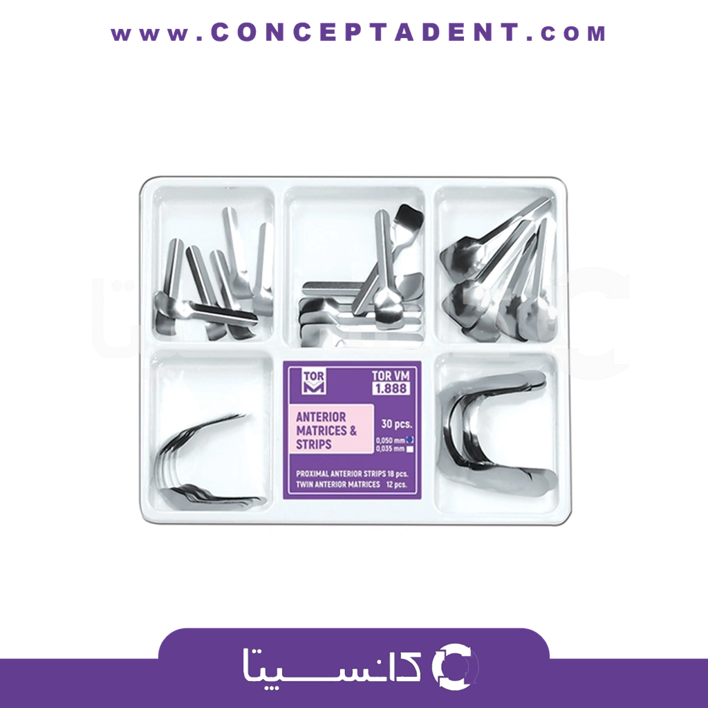 کیت نوار ماتریس قدامی کد 1.888 برند TORVM – Anterior Matrix Band Kit Code 1.888 TORVM