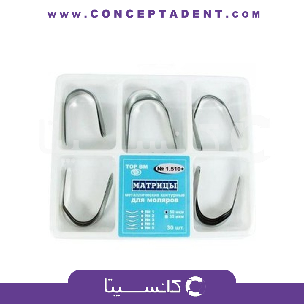 کیت ماتریس منحنی پری مولار – +Contoured Matrices kit 1.510