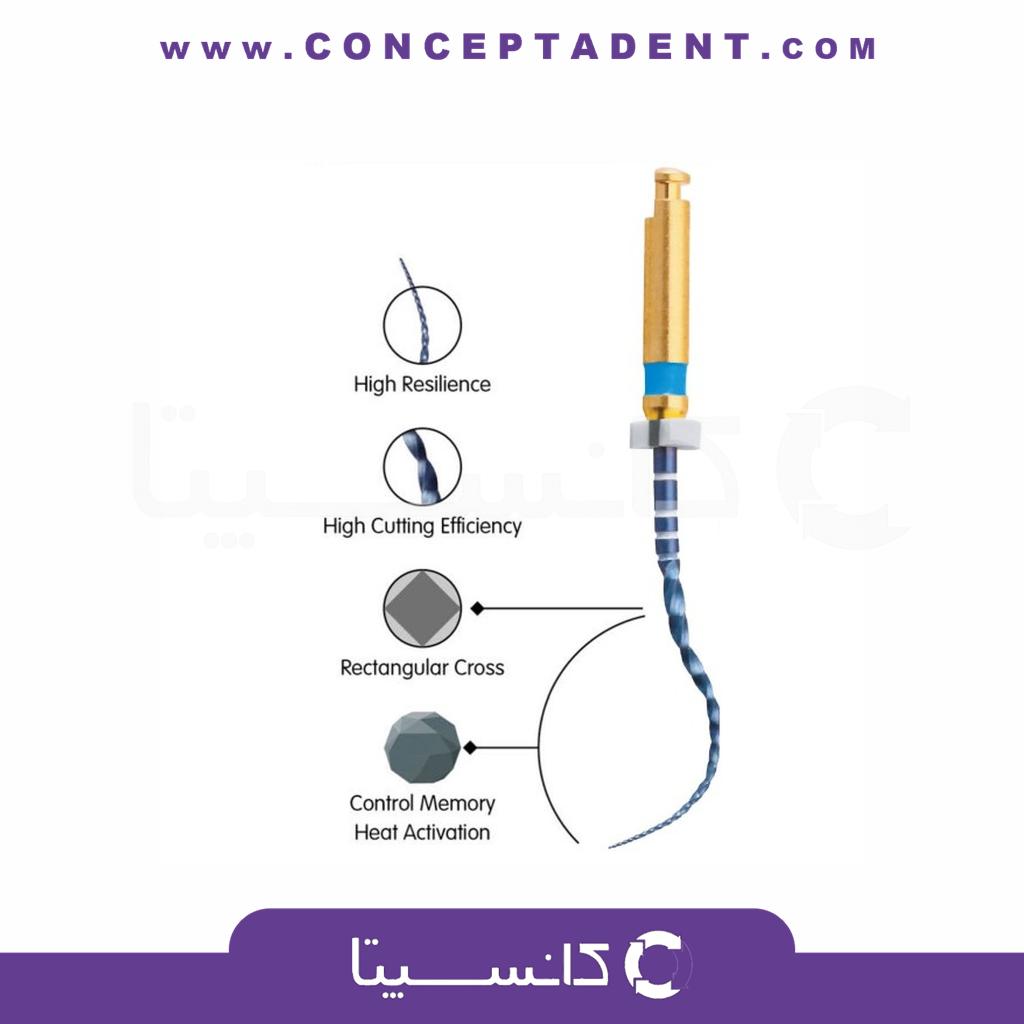 فایل روتاری 25 میل – Plincy X-20 Plus Tapered Ni-Ti CM-Wire Rotary Files