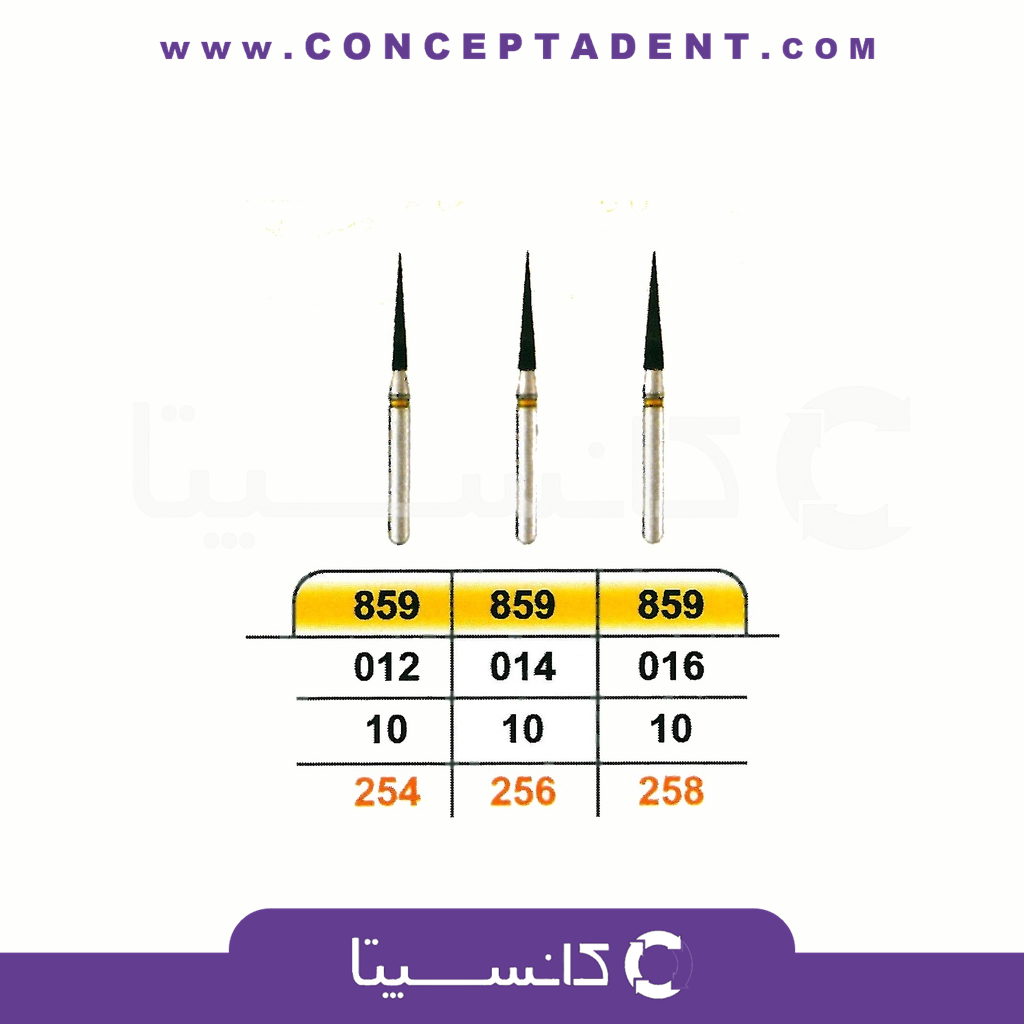 فرز پرداخت نیدل 10 میل کد 859 برند IQ لهستان – Needle Finishing Bur 10 mm Code 859 by IQ Poland