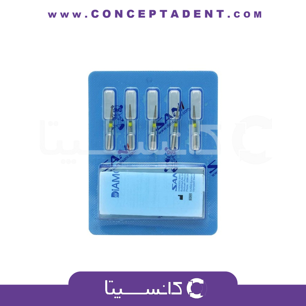 فرز الماسی مدل سوزنی توربین 5 عددی – Dental Diamond Burs Needle 858
