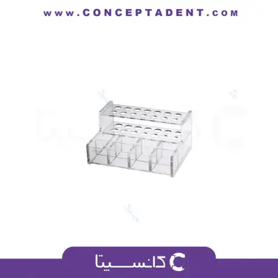استند کامپوزیت 34 خانه شفاف همراه با محفظه میکروبراش و باندینگ – پارس اکسیر