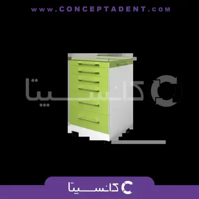 روتور 6 کشو تمام MDF با درب هایگلاس با حفاظ فلزی مدل RO 203 برند navidekbatan – 6-Drawer Full MDF Rotor with High Gloss Door and Metal Guard Model RO 203 navidekbatan