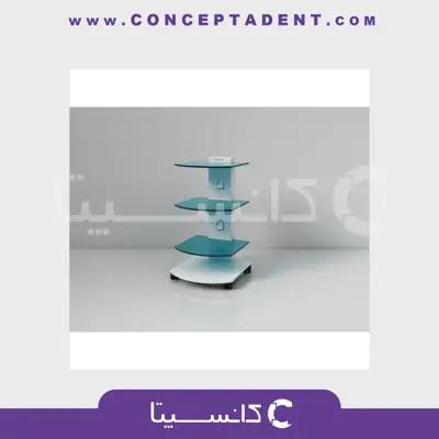 سرویتور سه طبقه شیشه ای هلالی مدل SR 308 برند navidekbatan – 3-Tier Curved Glass Servitor Model SR 308 Navidekbatan