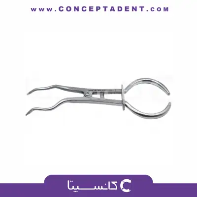 فورسپس کلمپ یک خم – Fattahteb 1751