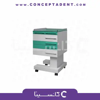 ترولی جراحی 4 کشو با پایه پدال دار TR415 برند navidekbatan