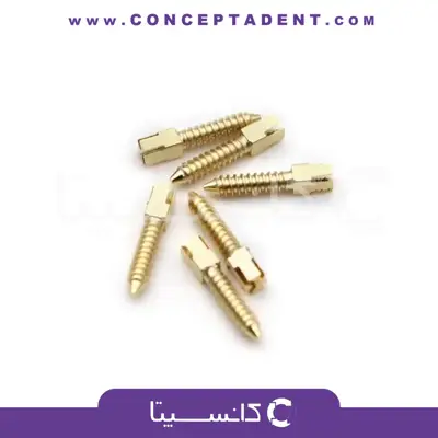 پین داخل کانال طلایی 50 عددی – Gold Screw Posts