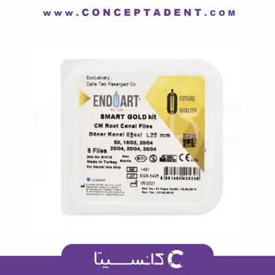 فایل روتاری طلایی تیپر ثابت 4% طول 25mm – Smart Gold Rotary File