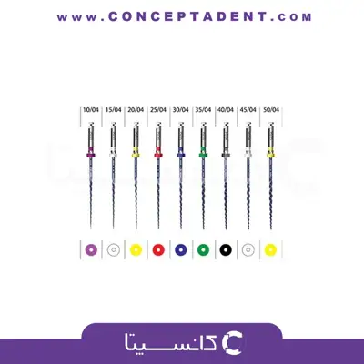 فایل روتاری آبی تیپر ثابت 4% طول 25mm – Smart Blue Rotary Files