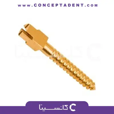 پین داخل کانال تک سایز برنجی روسی – Russia Goldplated Conical Screw Posts