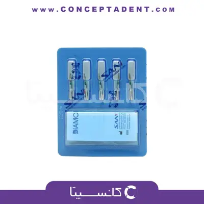 فرز الماسی مدل مخروطی ته صاف توربین 5 عددی – Dental Diamond Burs Flat End Taper 846 158G